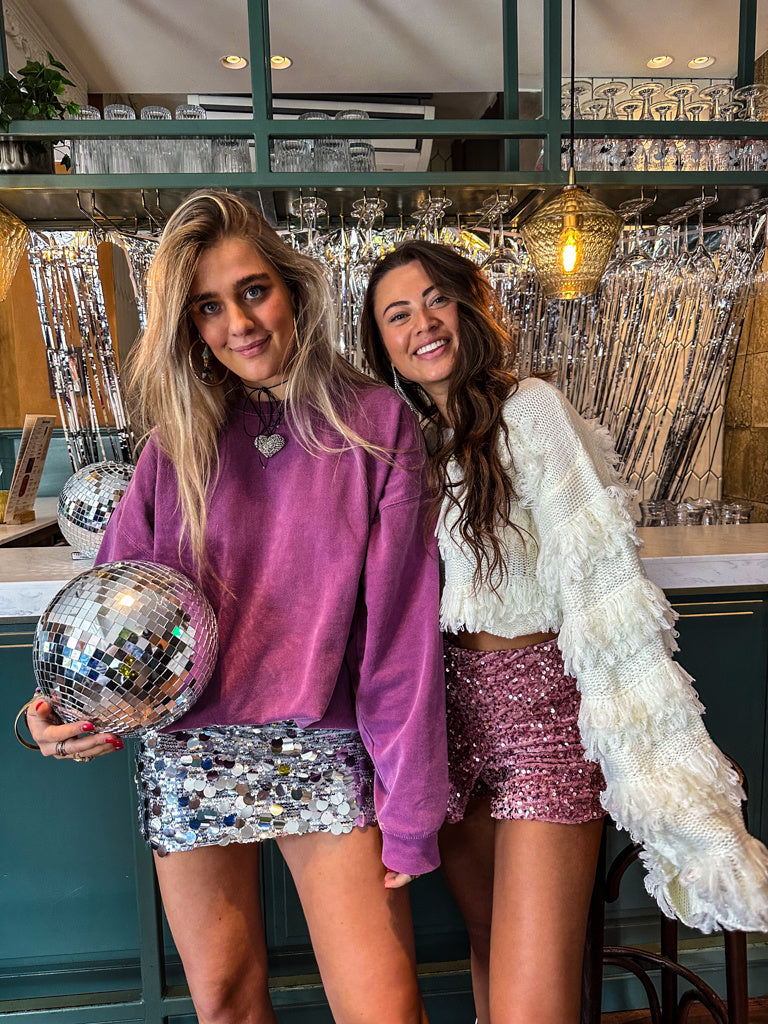 Silver Glitter Skirt